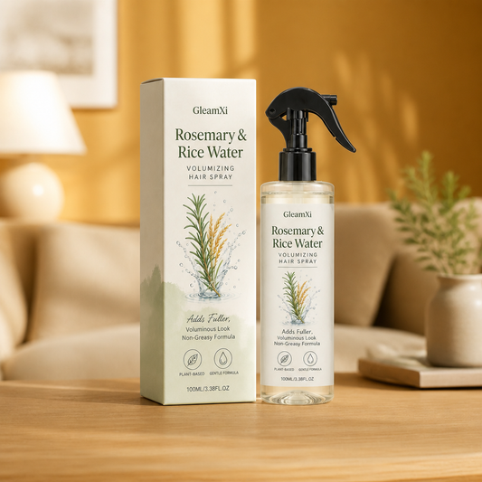Rosmarin- & Reiswasser-Haarspray – 100 % Natürliches Haar-Spray für Weiches, Glattes & Gesund Aussehendes Haar