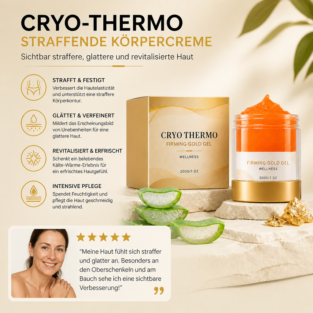 Cryo-Thermo Straffende Körpercreme – Straffende & Glättende Creme für Beine, Bauch & Arme