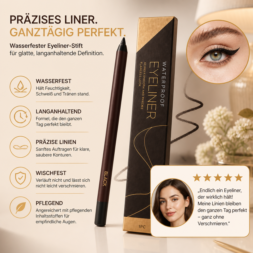 Wasserfester Präzisions-Eyeliner-Stift für Glatte, Langanhaltende Definition