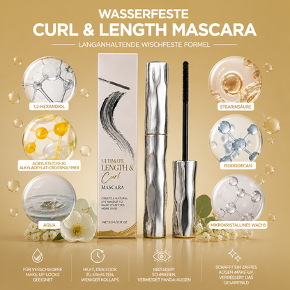 Wasserfeste Curl & Length Mascara – Langanhaltende Wischfeste Formel