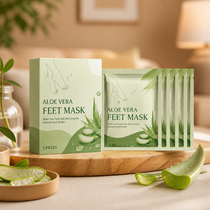 Aloe Vera Feuchtigkeitsspendende Fuß-Peeling-Maske für Weiche, Glatte Füße