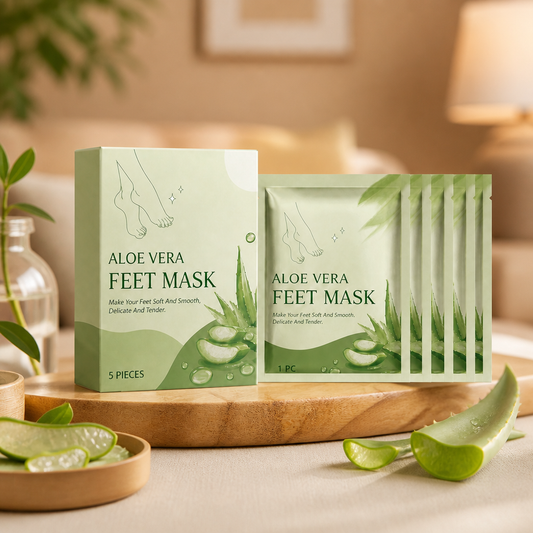 Aloe Vera Feuchtigkeitsspendende Fuß-Peeling-Maske für Weiche, Glatte Füße