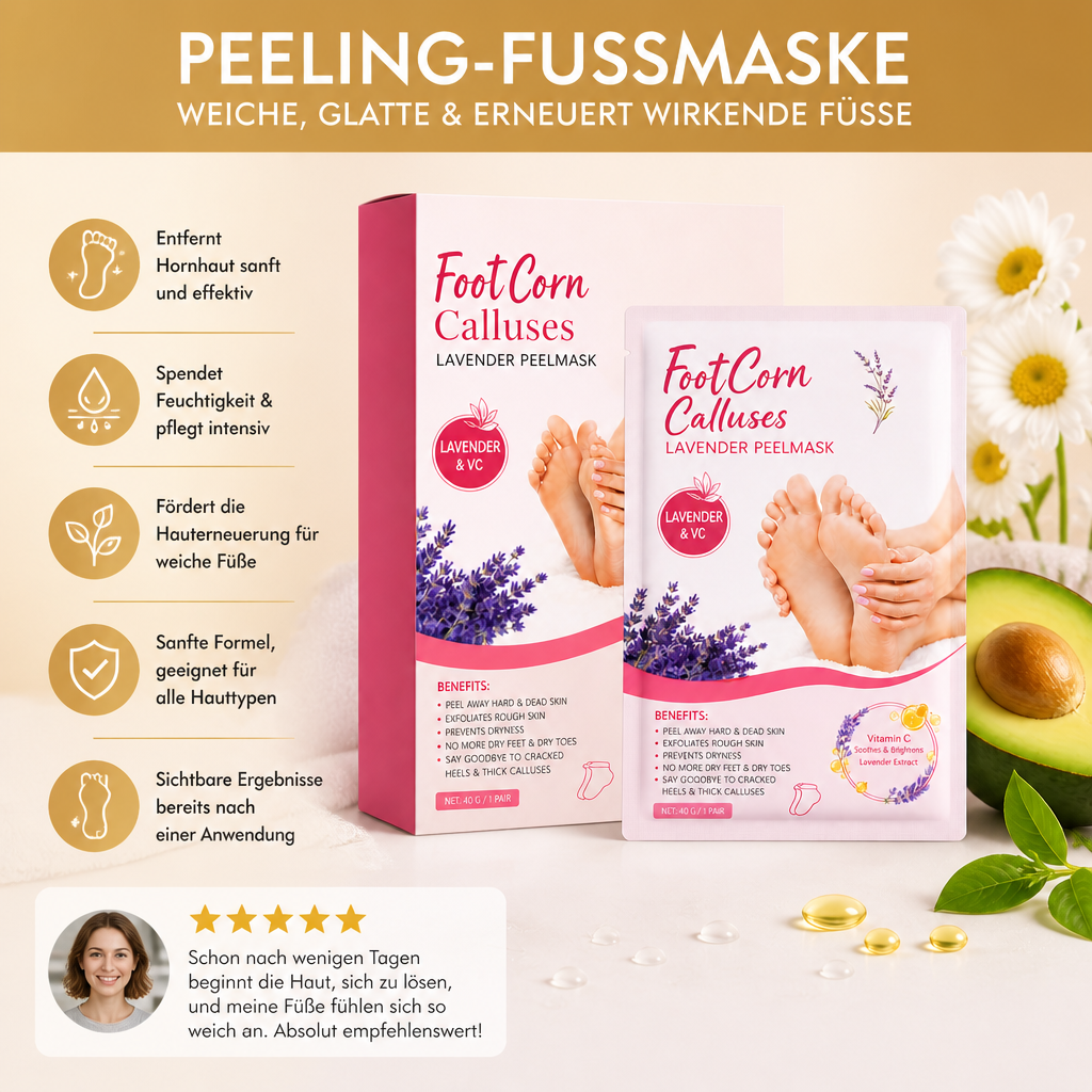Peeling-Fußmaske – Weiche, Glatte & Erneuert Wirkende Füße