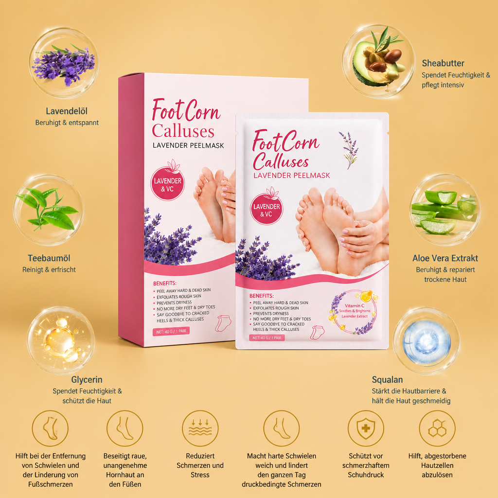 Peeling-Fußmaske – Weiche, Glatte & Erneuert Wirkende Füße