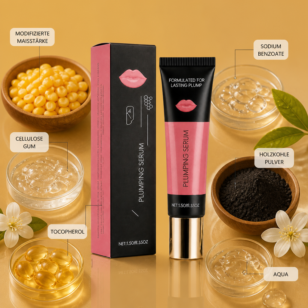 Aufpolsterndes Lippenserum – Leichte Feuchtigkeitspflege für Weichere, Voller Wirkende Lippen