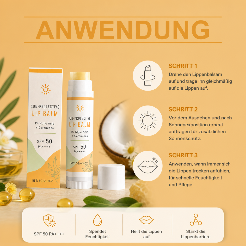 Mineralischer Lippenbalsam mit SPF-Pflege – Feuchtigkeitsspendende Formel für Weiche, Glatte Lippen