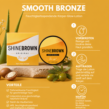 Smooth Bronze Selbstbräuner – Feuchtigkeitsspendende Körper-Glow-Lotion