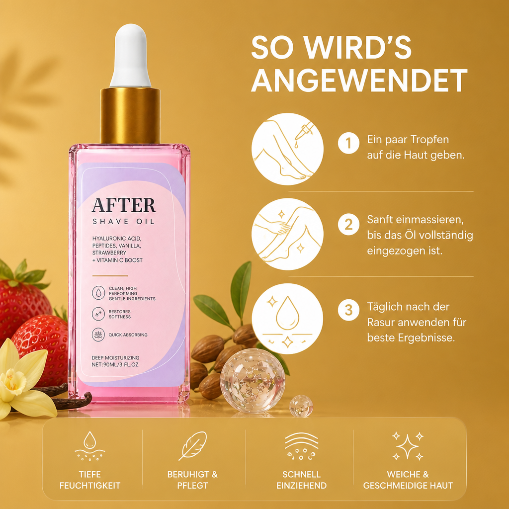 After-Shave-Öl – Feuchtigkeitsspendende Pflege für Glatte, Angenehme Haut