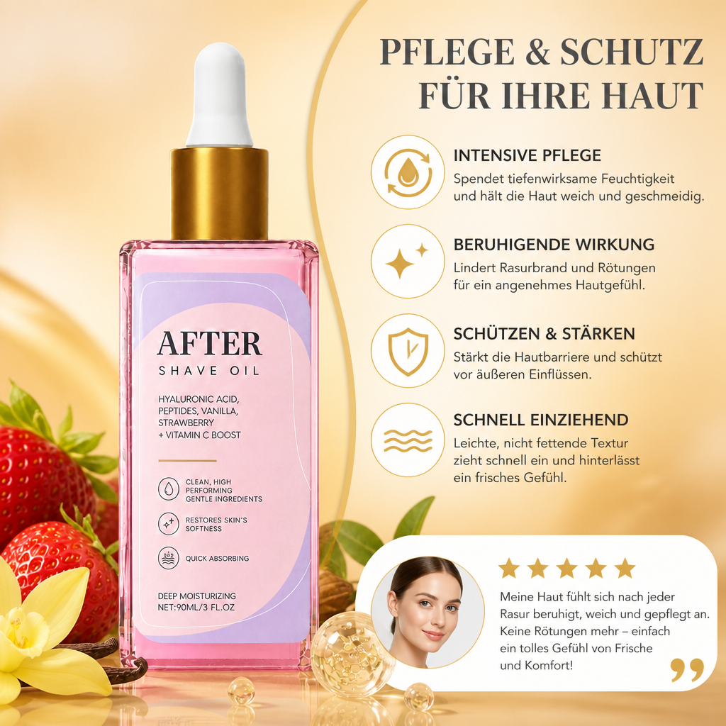 After-Shave-Öl – Feuchtigkeitsspendende Pflege für Glatte, Angenehme Haut