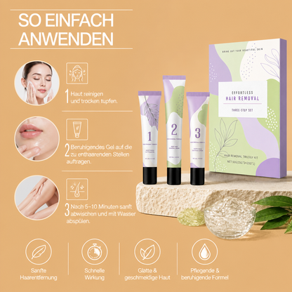 Feuchtigkeitsspendendes Haarentfernungscreme-Set – Glatte Hautpflege mit Beruhigender Formel