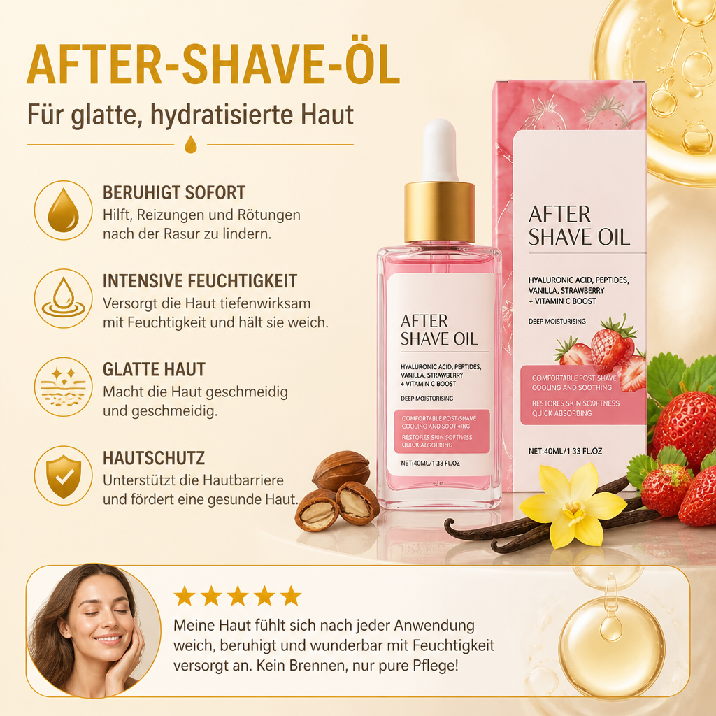 After-Shave-Öl für Glatte, Hydratisierte Hautpflege