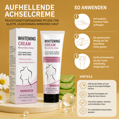 Aufhellende Achselcreme – Feuchtigkeitsspendende Pflege für Glatte, Gleichmäßig Wirkende Haut