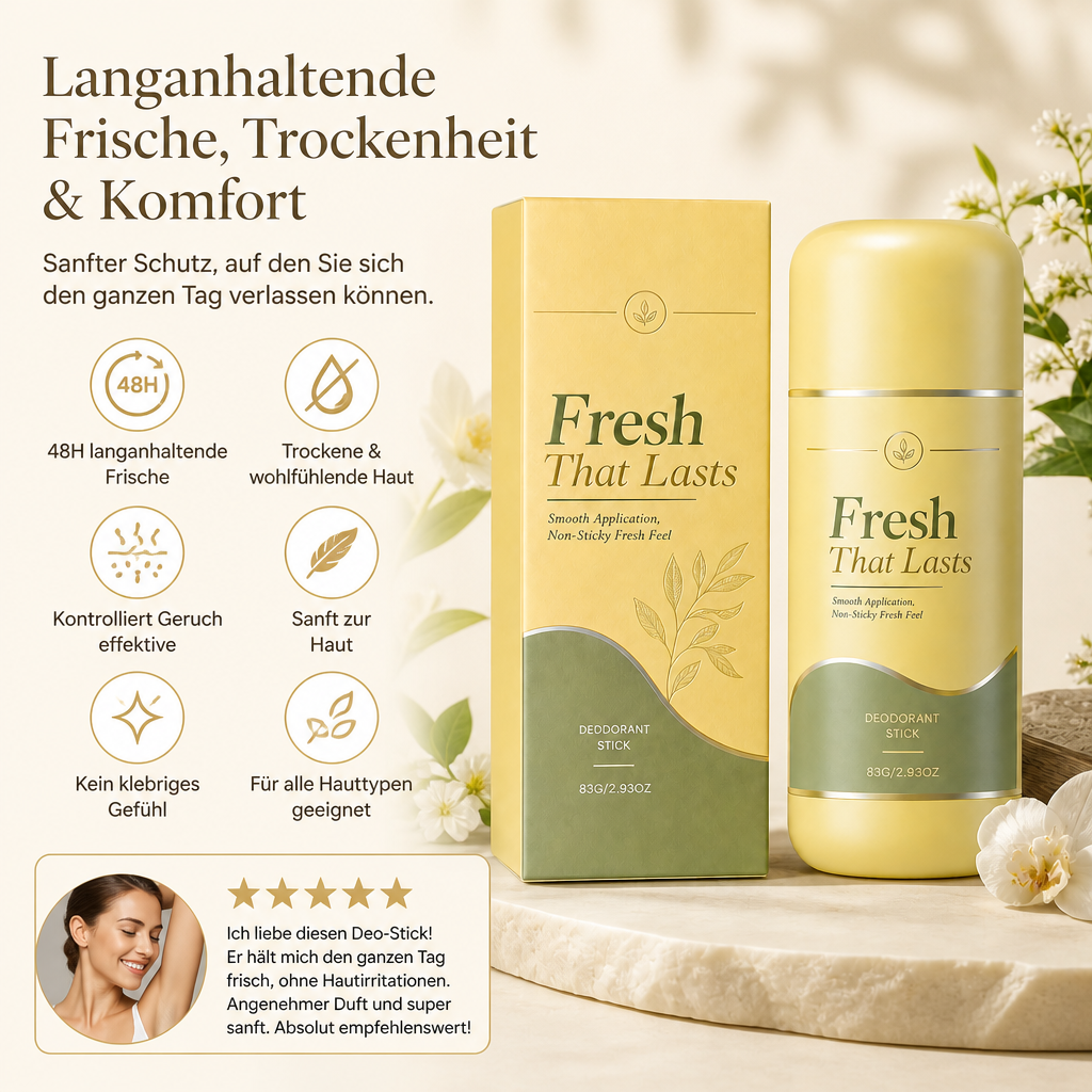 Langanhaltender Deodorant-Stick für Frische, Trockene & Angenehme Achseln