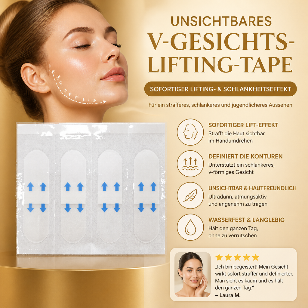 Unsichtbares V-Gesichts-Lifting-Tape – Sofortiger Lifting- & Schlankheitseffekt