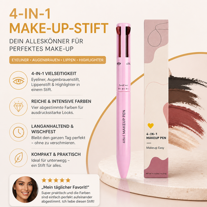 4-in-1 Make-up-Stift – Eyeliner, Highlighter, Lippen- & Augenbrauenstift