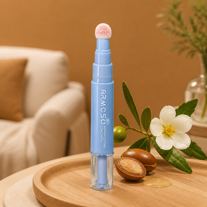 2-in-1 Feuchtigkeitsspendender Concealer-Stift Mit Voller Deckkraft & Verblendschwamm
