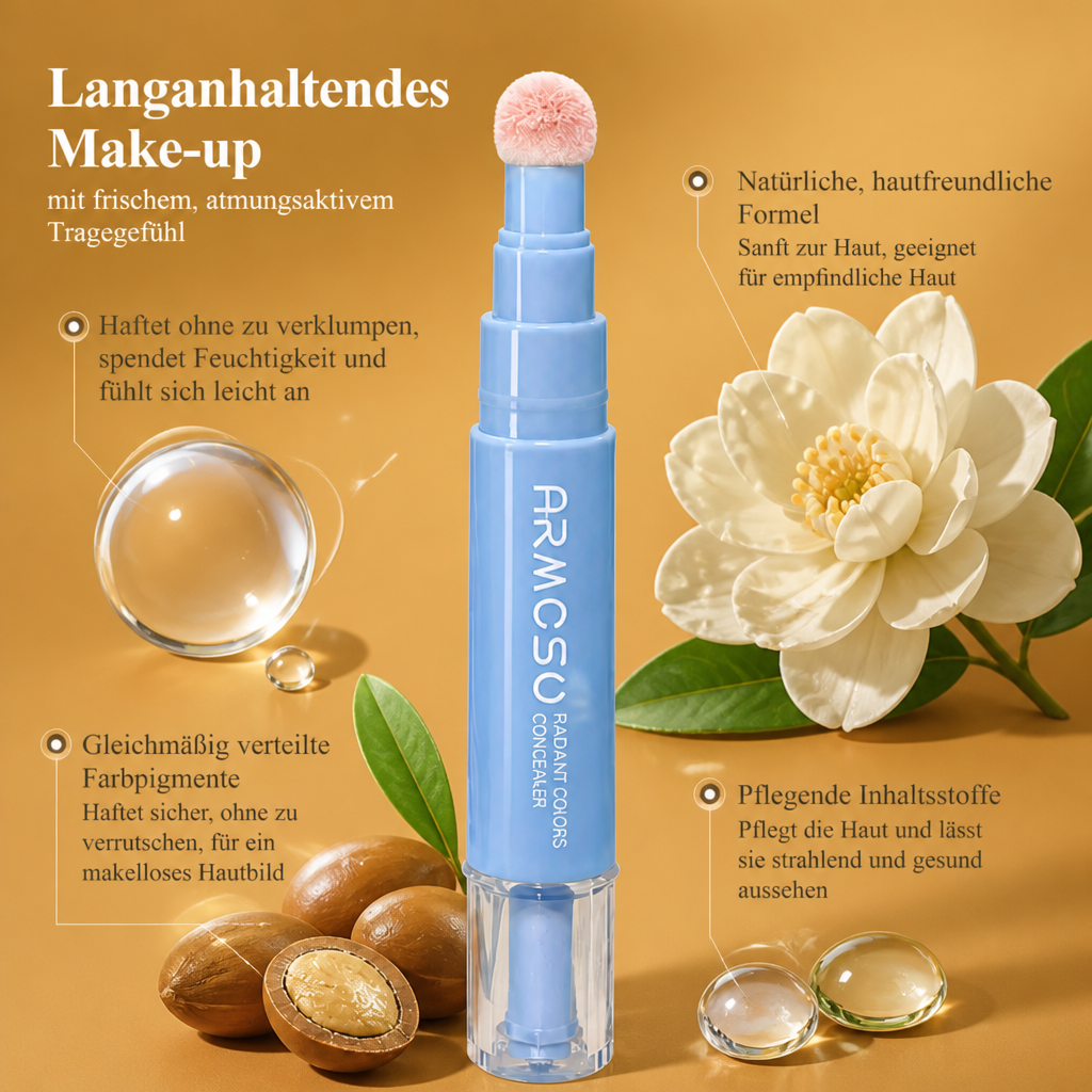 2-in-1 Feuchtigkeitsspendender Concealer-Stift Mit Voller Deckkraft & Verblendschwamm