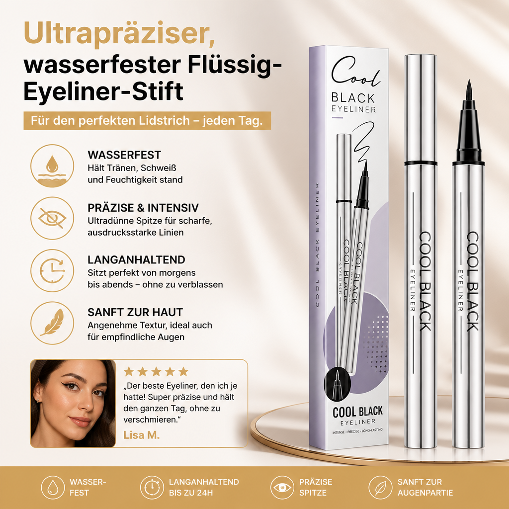 Ultrapräziser, wasserfester Flüssig-Eyeliner-Stift
