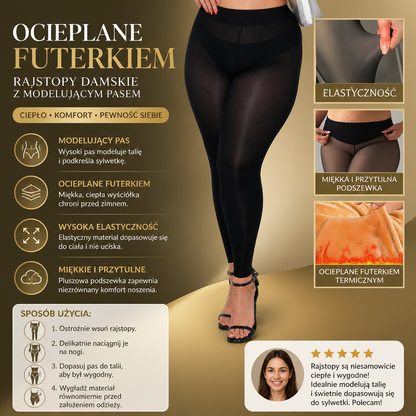 Damen-Strumpfhose mit Fleece-Futter und Formendem Taillenbund
