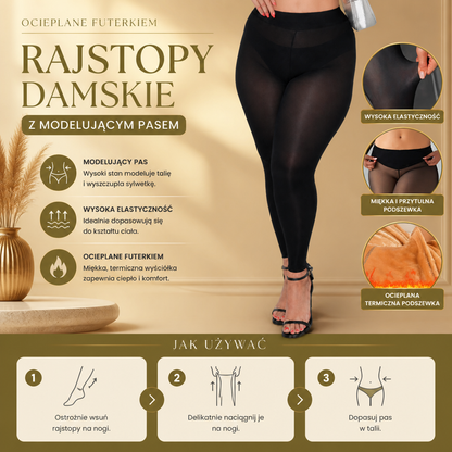 Damen-Strumpfhose mit Fleece-Futter und Formendem Taillenbund