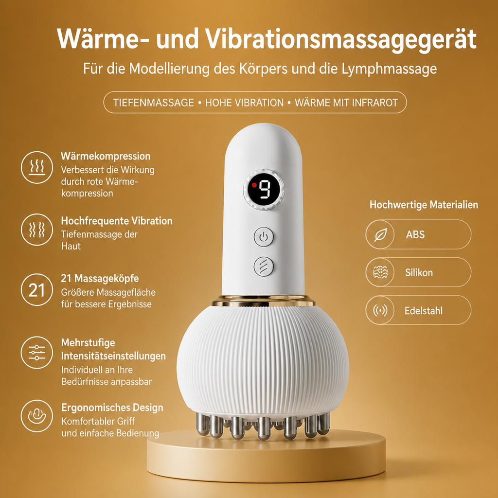 Beheiztes Vibrationsmassagegerät Zur Körperformung & Lymphmassage