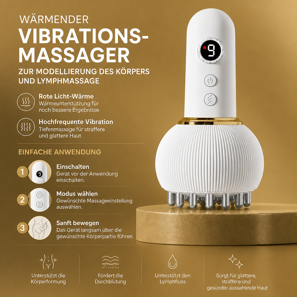 Beheiztes Vibrationsmassagegerät Zur Körperformung & Lymphmassage