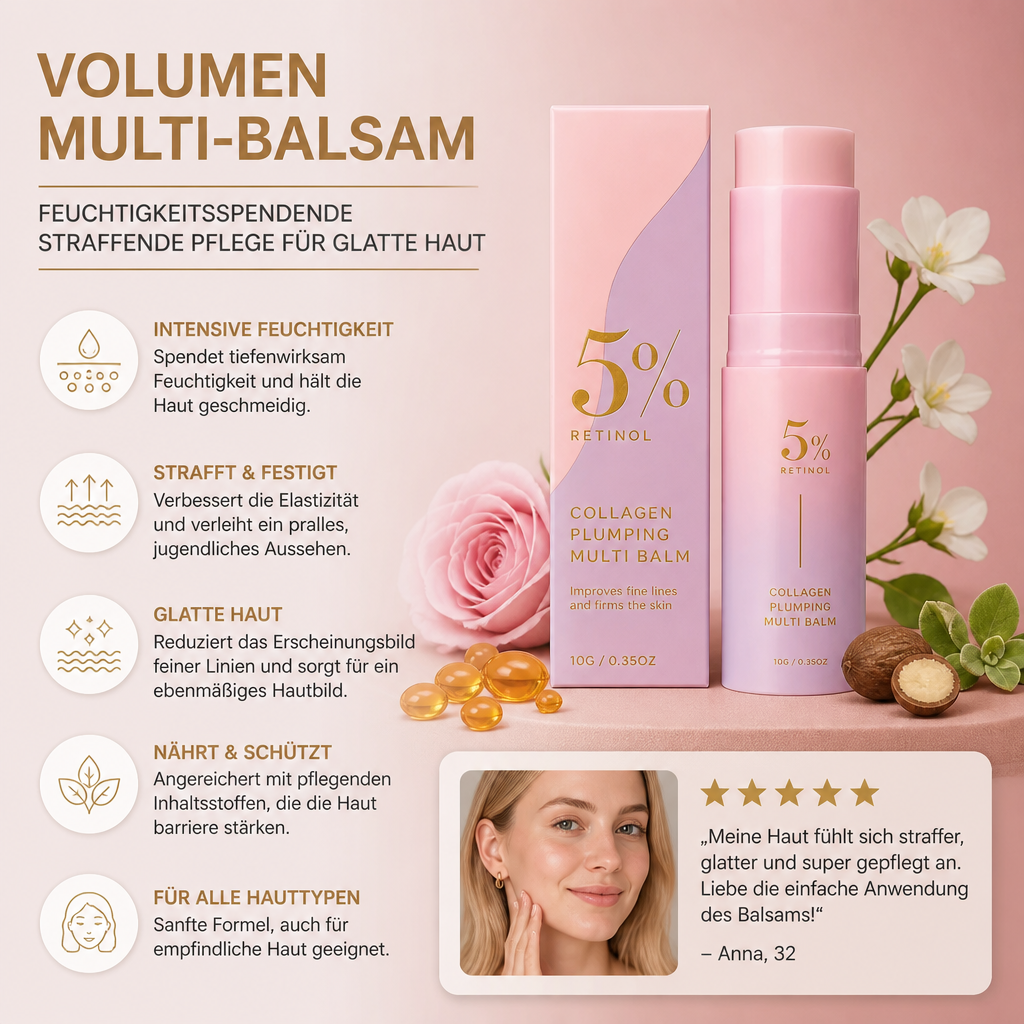 Volumen-Multi-Balsam – Feuchtigkeitsspendende Straffende Pflege für Glatte Haut