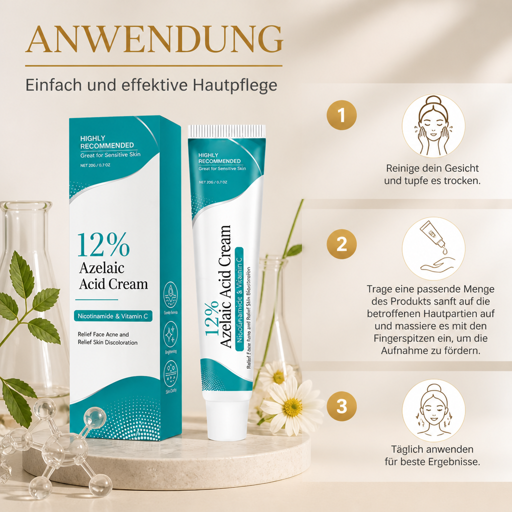 Azelainsäure-Creme – Leichte feuchtigkeitsspendende Formel für eine glatt wirkende Haut