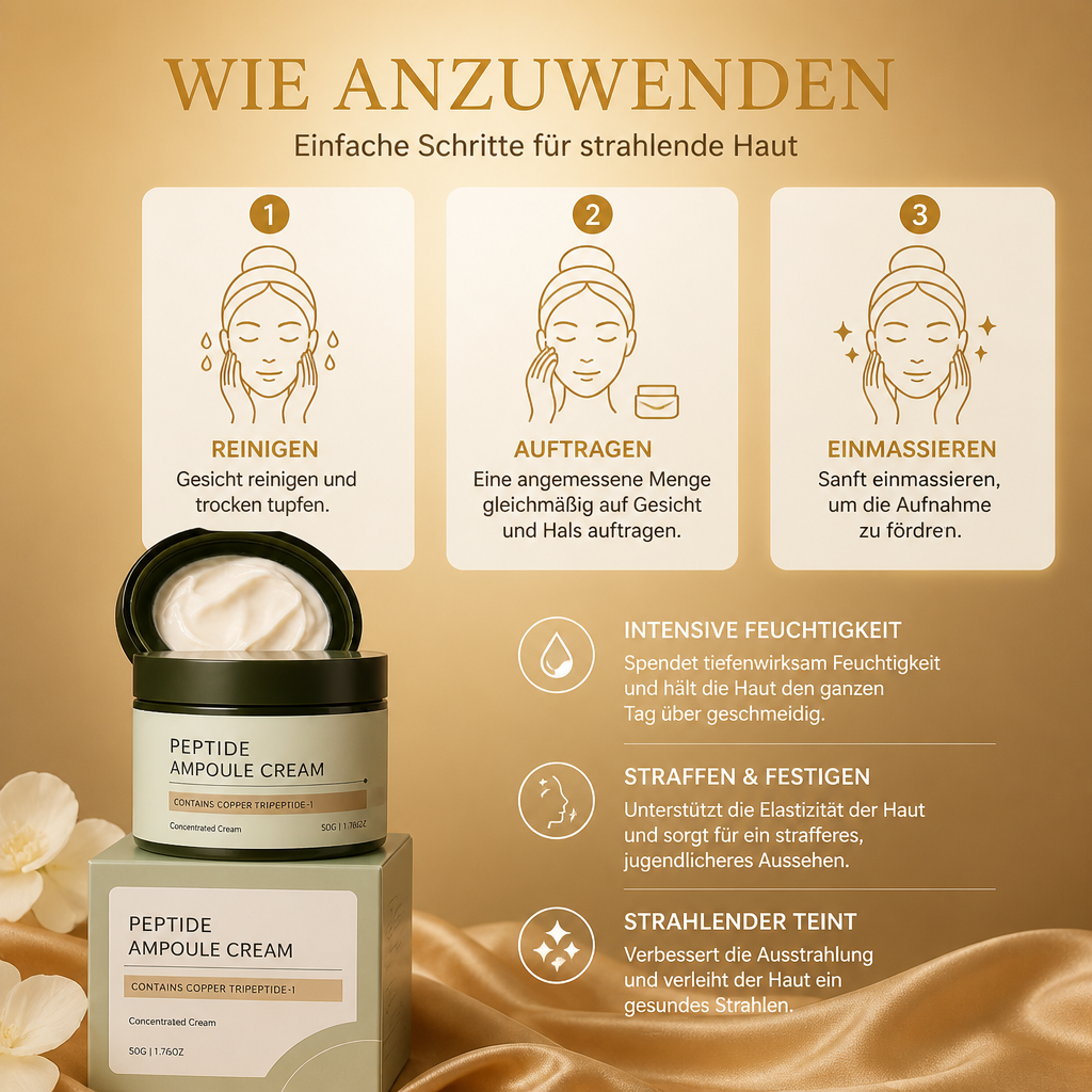 Kupferpeptid-Gesichtscreme – Intensive Feuchtigkeit & Straffende Hautpflege