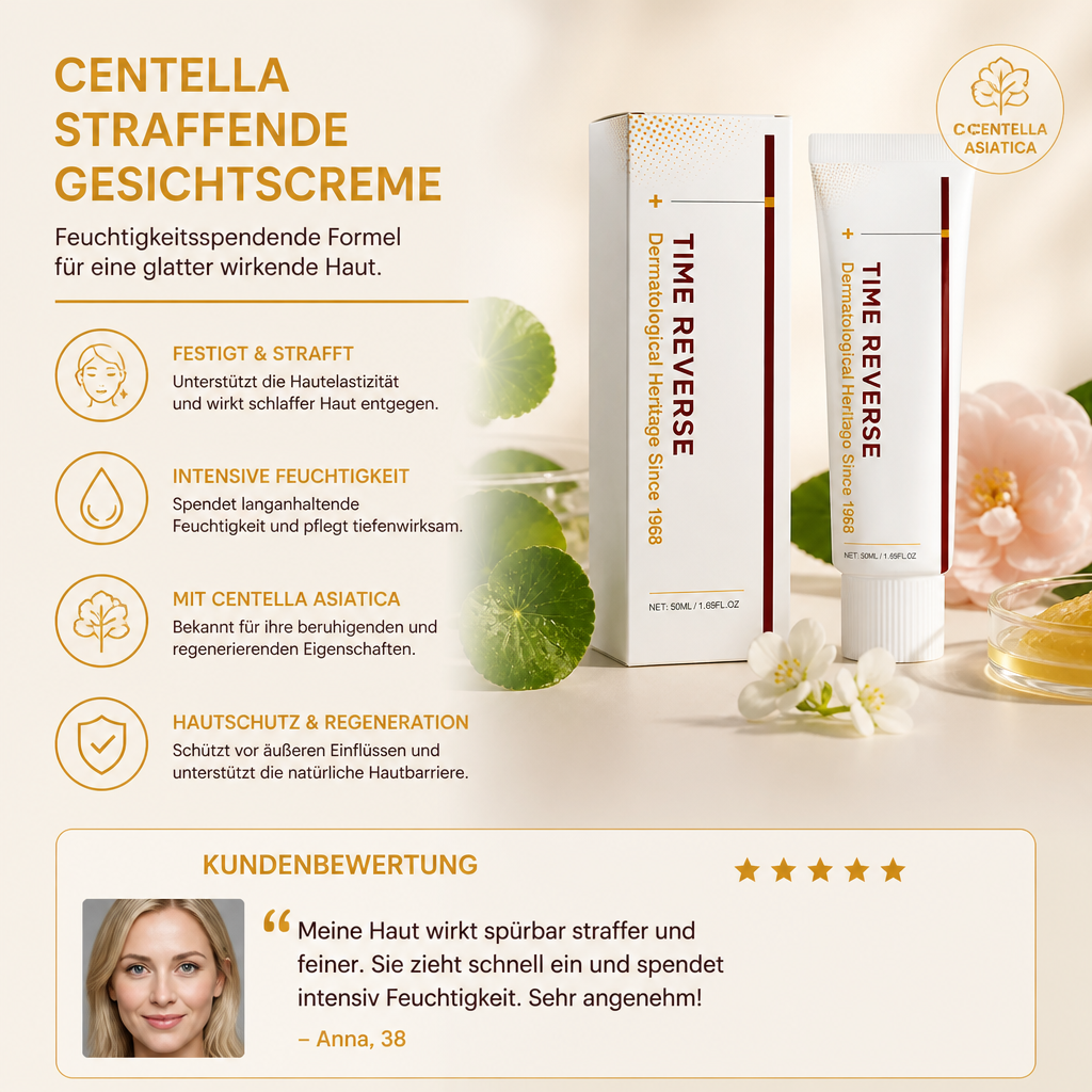 Centella Straffende Gesichtscreme – Feuchtigkeitsspendende Formel für eine glatter wirkende Haut