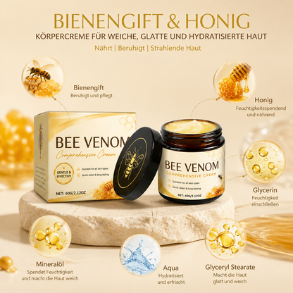 Bienengift & Honig Körpercreme für weiche, glatte und hydratisierte Haut