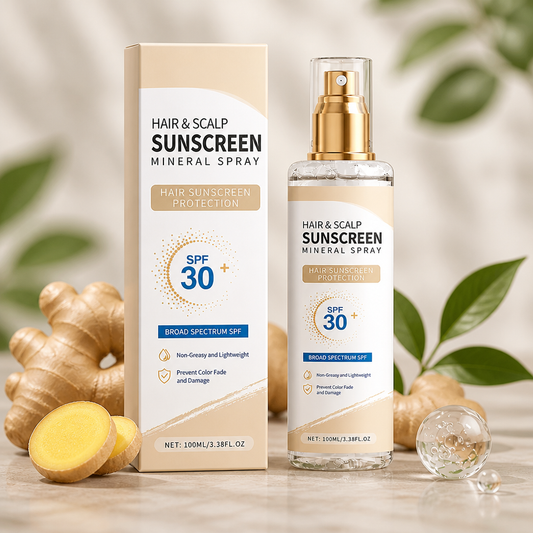 Ingwer Kopfhautpflege-Spray – Erfrischende pflanzliche Haarpflegeformel