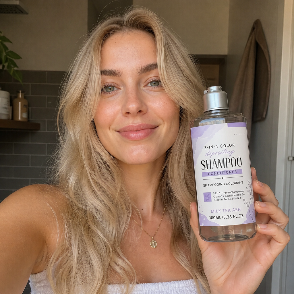 3-in-1 Farbauffrischendes Shampoo – Reinigende Haarfarben-Pflegeformel