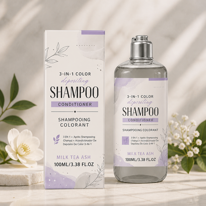 3-in-1 Farbauffrischendes Shampoo – Reinigende Haarfarben-Pflegeformel