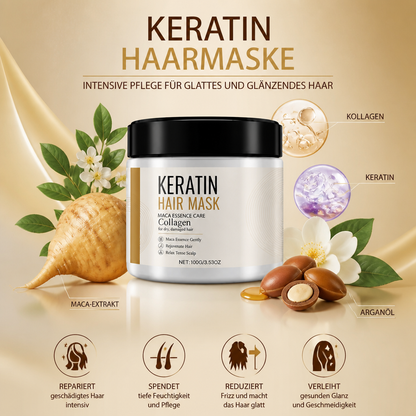 Keratin Haarmaske – Intensive Pflegeformel für glattes und glänzendes Haar