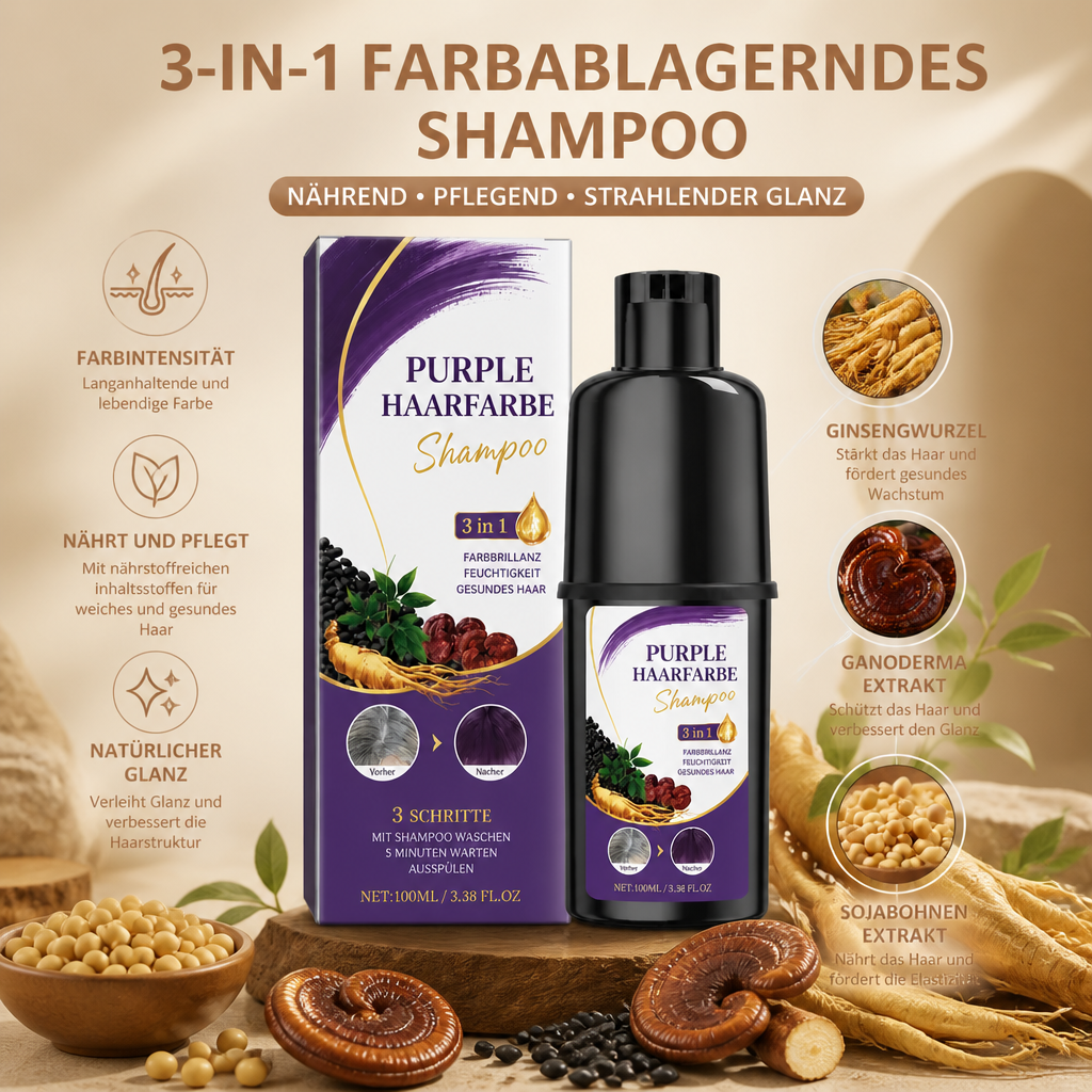 Polygonum Multiflorum Farbablagerndes Shampoo – Nährende Haarfarbenpflege