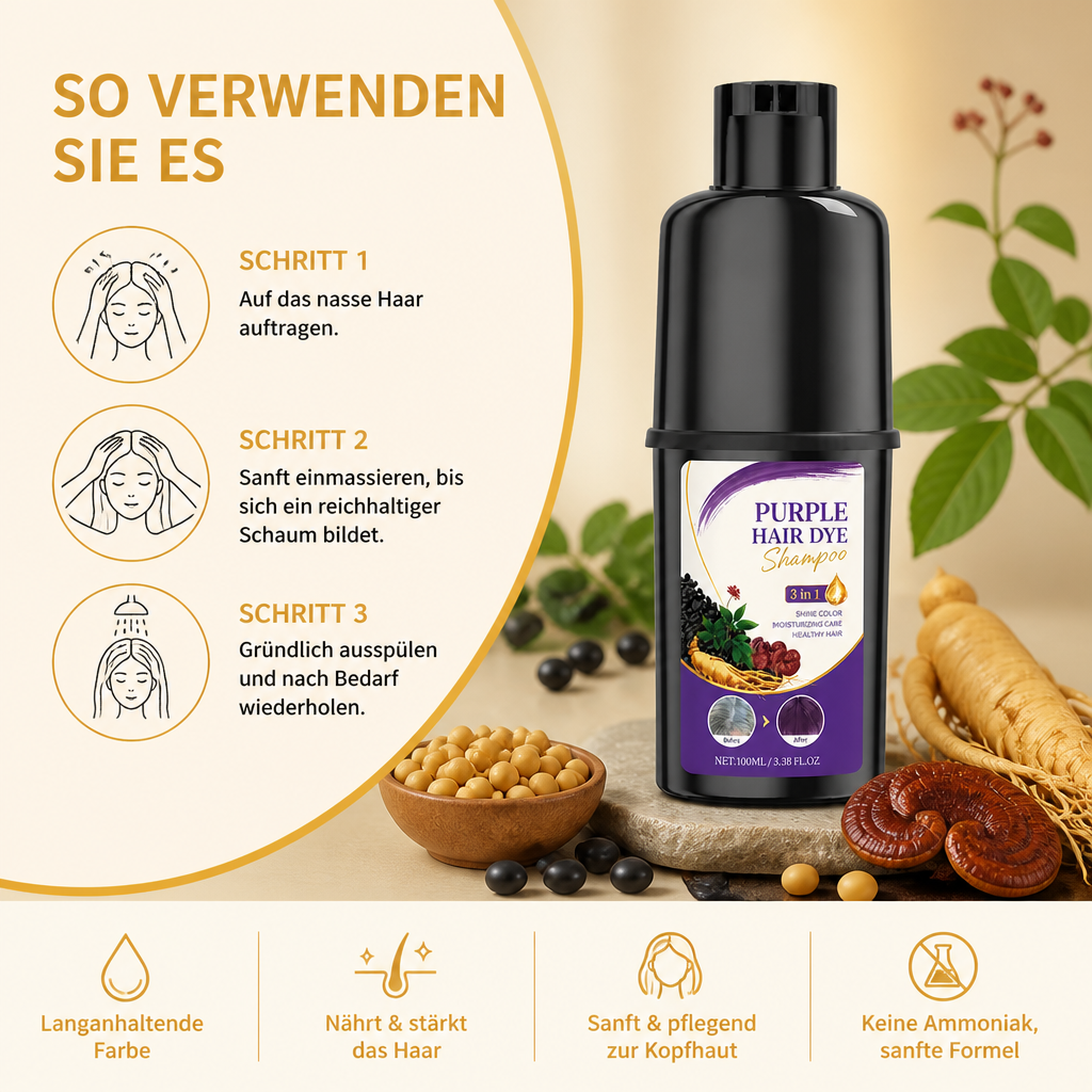 Polygonum Multiflorum Farbablagerndes Shampoo – Nährende Haarfarbenpflege