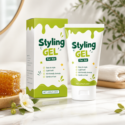 Kinder Haarstyling-Gel – Sanfter Halt & Feuchtigkeitsspendende Haarpflege