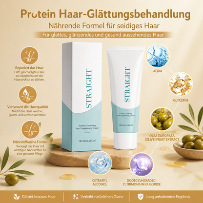 Protein Haar-Glättungsbehandlung – Nährende Formel für seidiges Haar