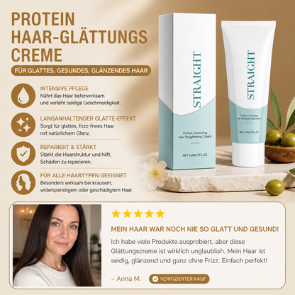 Protein Haar-Glättungsbehandlung – Nährende Formel für seidiges Haar