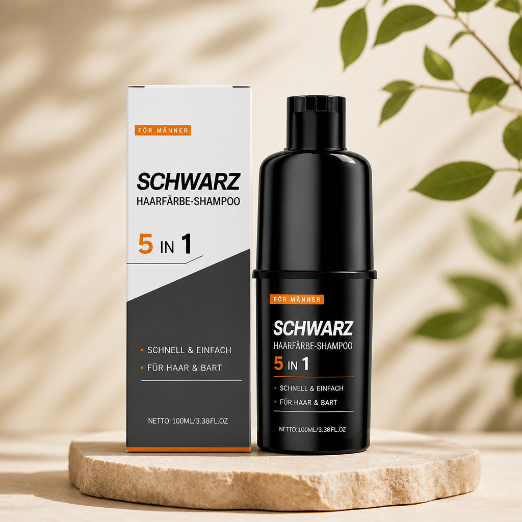 Schwarz Haarfärbe-Shampoo – Einfache Farbpflege für natürlich wirkendes dunkles Haar