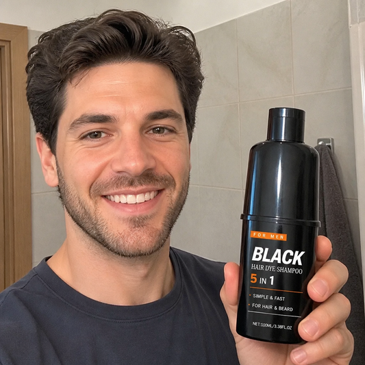 Schwarz Haarfärbe-Shampoo – Einfache Farbpflege für natürlich wirkendes dunkles Haar