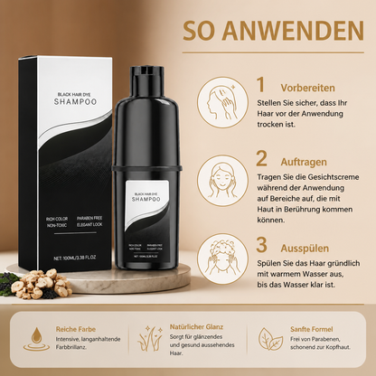 Schwarzes Sesam Farbpflege-Shampoo – Auffrischung für natürlich wirkendes dunkles Haar