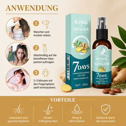 Ingwer Kopfhautpflegeöl – Pflanzliche Pflege für gesund wirkendes Haar