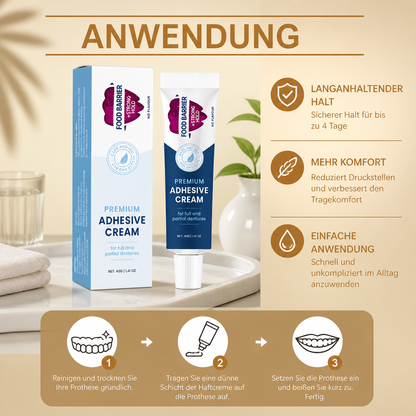 Premium Zahnprothesen-Haftcreme – Starker Halt für angenehmen Tragekomfort