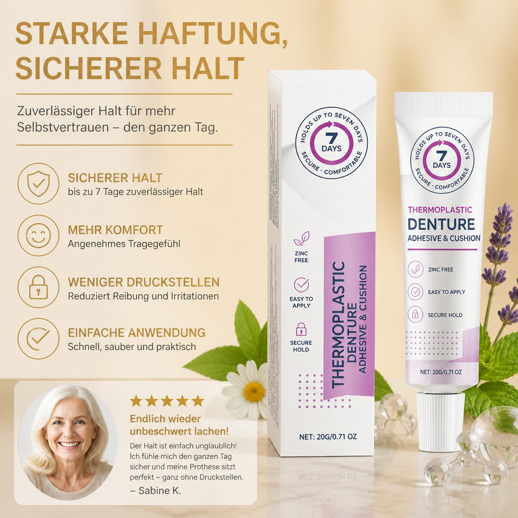 Zahnprothesen-Haftcreme – Langanhaltender Komfort und sicherer Halt