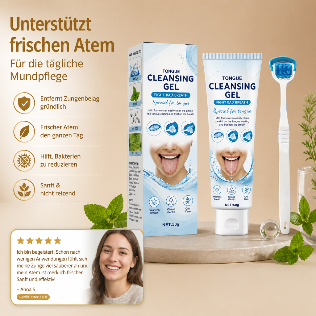 Zungenreinigungs-Gel – Unterstützung für frischen Atem bei der täglichen Mundpflege