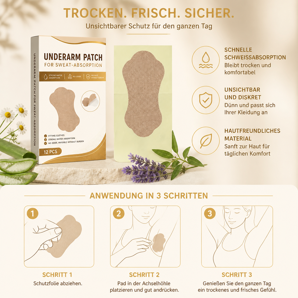 Unsichtbare Schweißabsorbierende Achselpads Für Trockenen Komfort Im Alltag