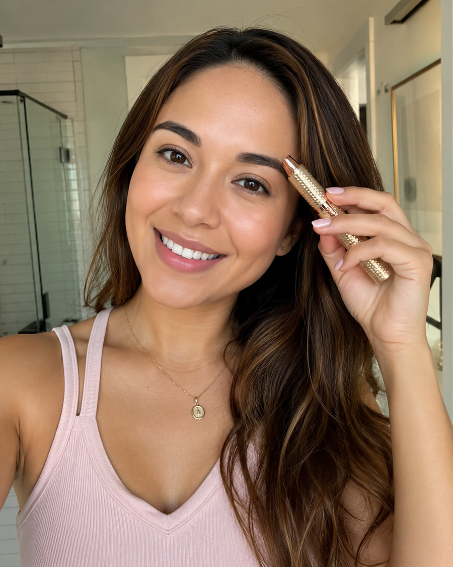 Kundin erzielt ein präzises Finish mit dem 3-in-1 Precision Electric Beauty Trimmer