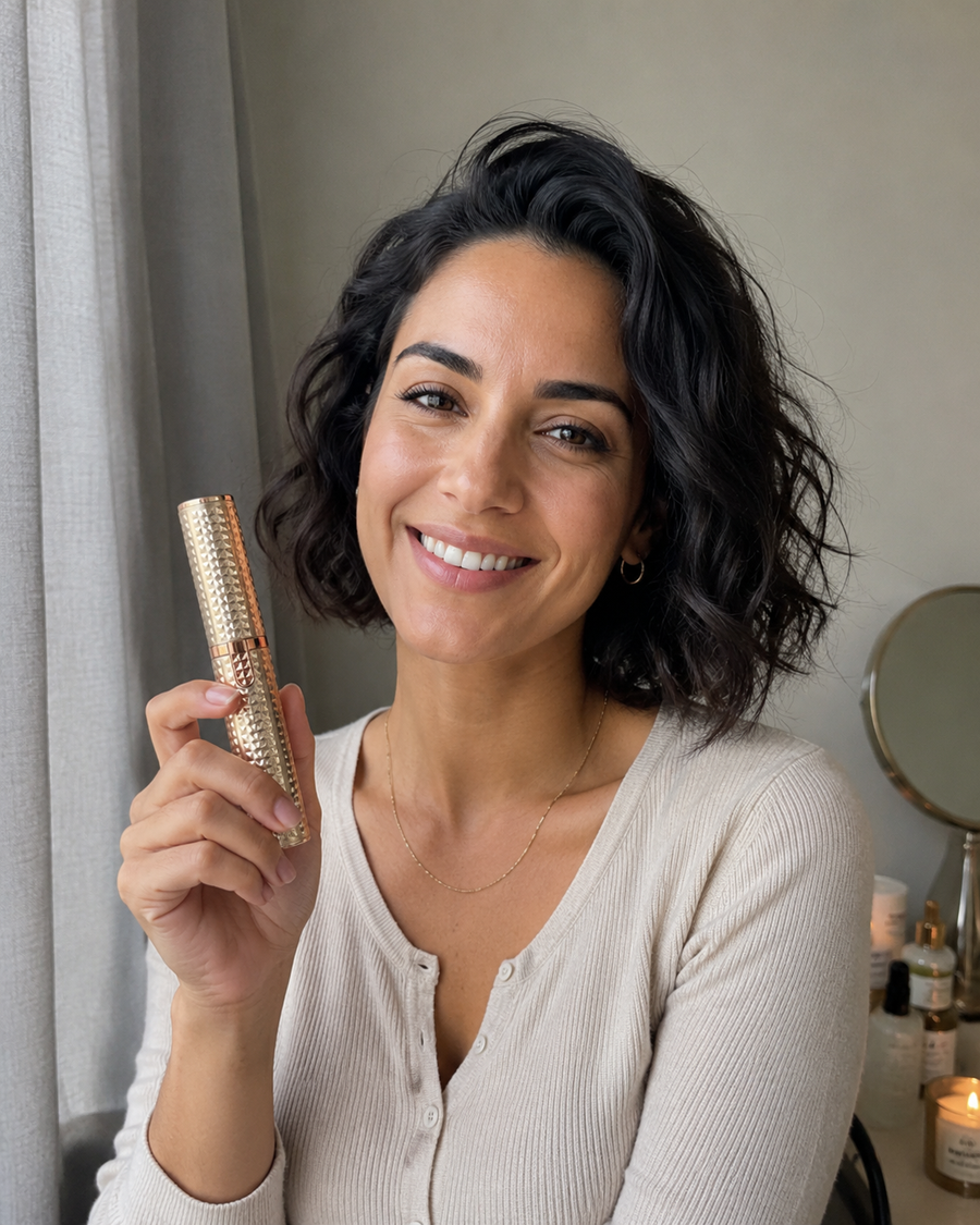 Kundin zeigt echte Ergebnisse mit dem 3-in-1 Precision Electric Beauty Trimmer